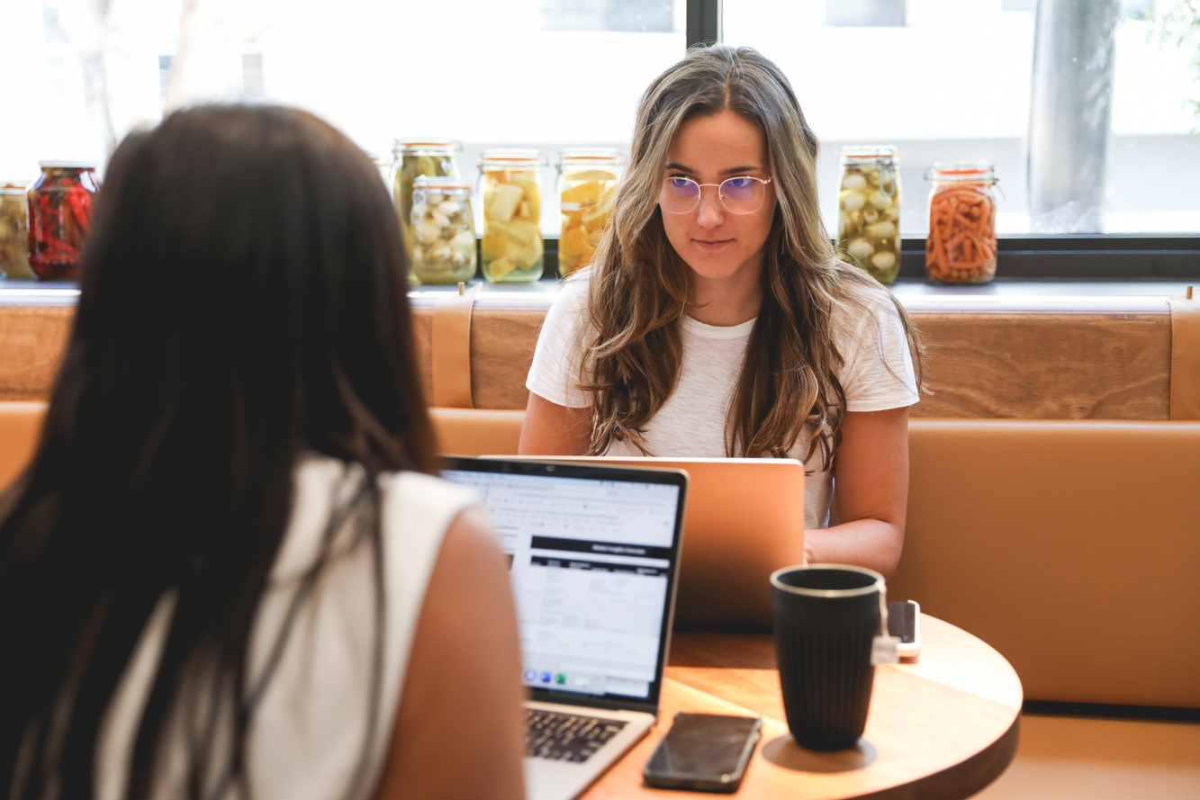 Women collaborating in the office
